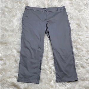 Chico's Silver Gray Cropped Dress Pant Suit
